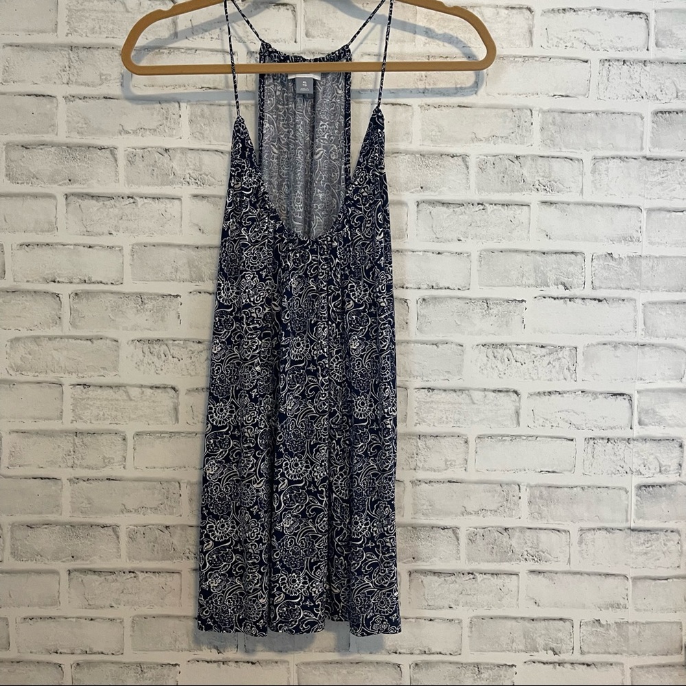 Old Navy Racer Back Cami style Top XL Navy and White #BB328